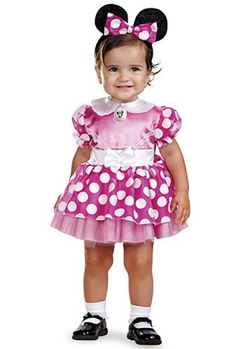 Disfraz rosa de Minnie Mouse para bebé