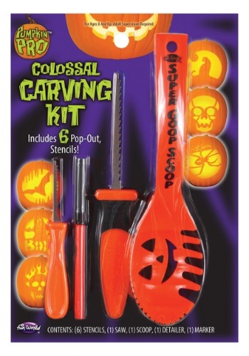 Kit de 10 piezas para tallar calabazas - Naranja