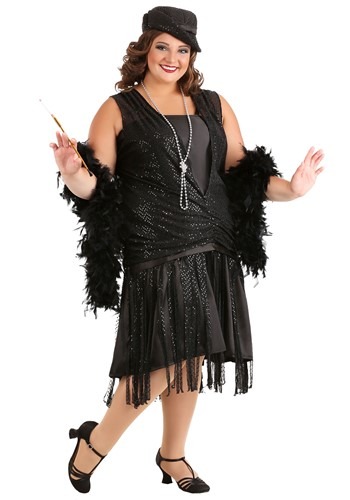 Disfraz de jazz flapper talla extra